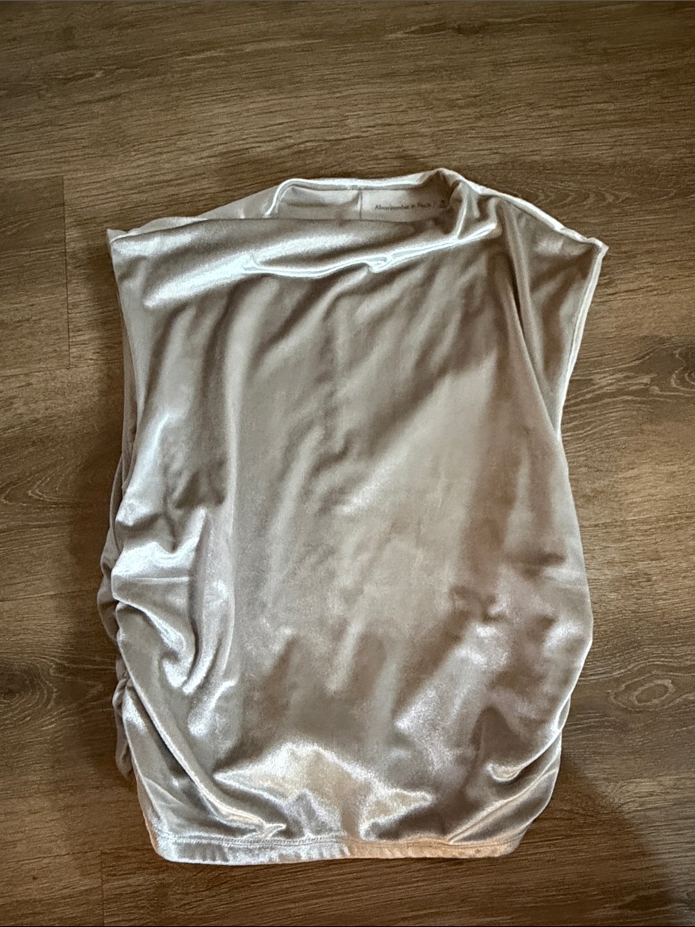 Abercrombie Satin Shine Top in Light Champagne